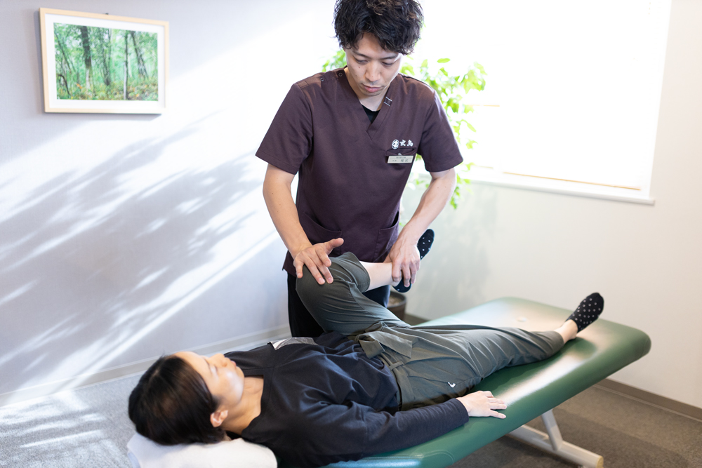 脚の長さの左右差を検査